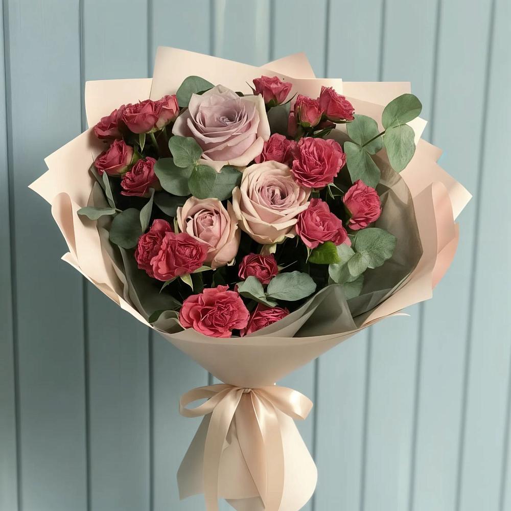 Букет цветов из: Гвоздики и Розы в Зеленоборске