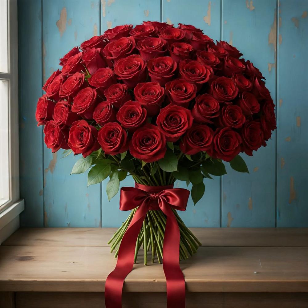 Букет Красные розы Блэк Меджик в Зеленоборске