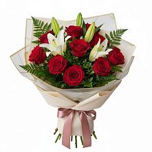 Букет цветов из:  Лилии и Розы #REPLACE_PRED# Зеленоборске