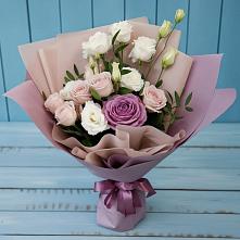 Букет цветов из:  Розы и Лизиантусы #REPLACE_PRED# Зеленоборске