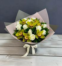 Букет цветов из:  Орхидеи и Розы в Зеленоборске