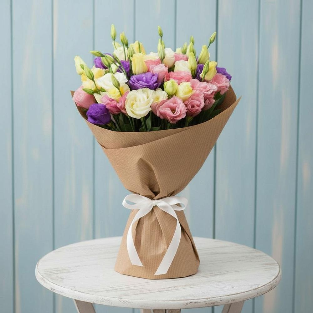 Букет цветов из: Лизиантусы в Зеленоборске