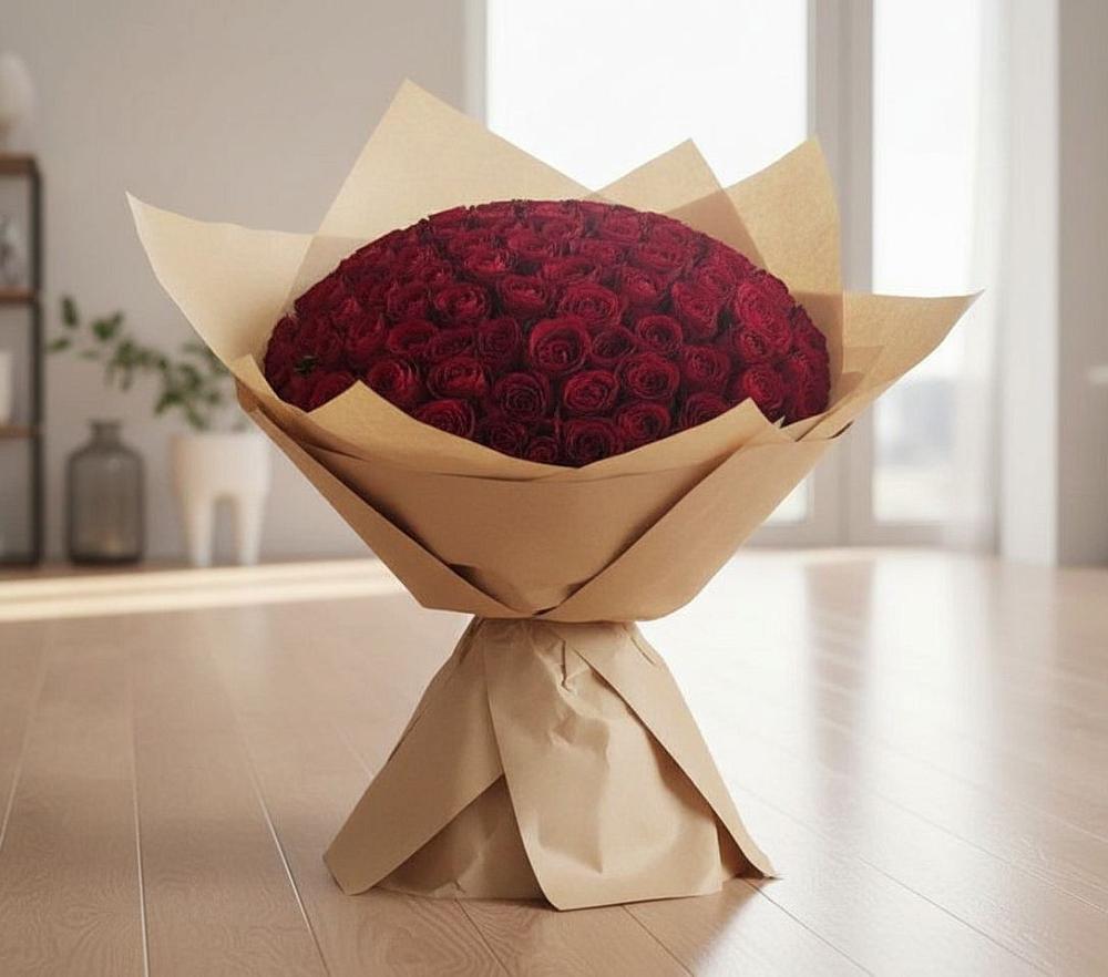 Букет 101 Красная роза в Зеленоборске