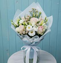 Букет цветов из:  Розы и Лизиантусы #REPLACE_PRED# Зеленоборске
