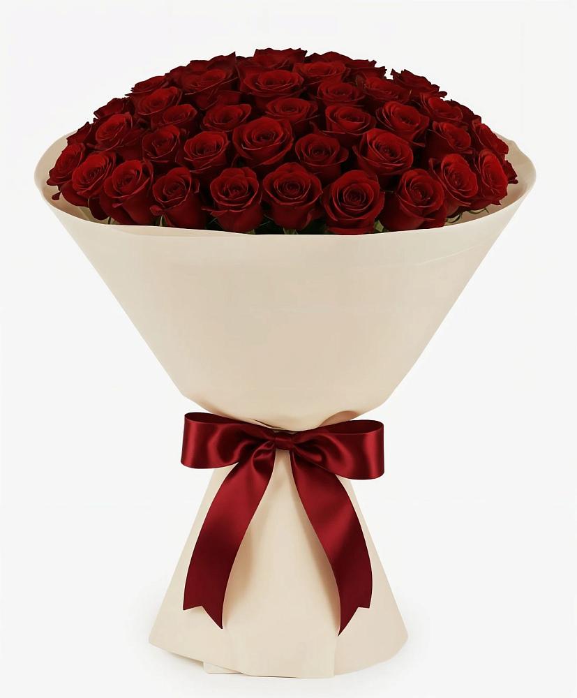 Букет 101 Бордовая роза Блэк Бакарра в Зеленоборске