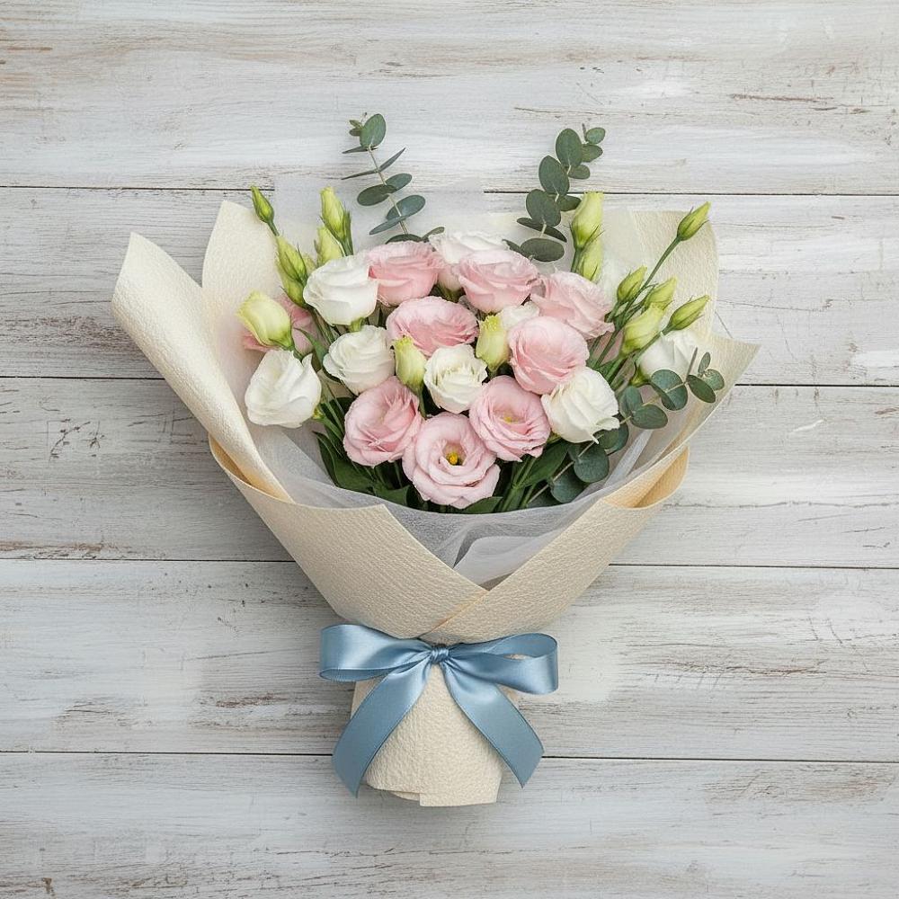 Букет цветов из: Лизиантусы в Зеленоборске